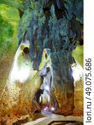 Benidoleig Cueva Calaveras cavern in Alicante at Spain. Стоковое фото, агентство Ingram Publishing / Фотобанк Лори