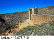 Albarracin medieval town fortress rampart village at Teruel Spain. Стоковое фото, агентство Ingram Publishing / Фотобанк Лори