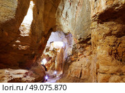 Benidoleig Cueva Calaveras cavern in Alicante at Spain. Стоковое фото, агентство Ingram Publishing / Фотобанк Лори