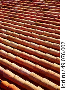 Arabic roof tiles pattern texture in Teruel of Spain. Стоковое фото, агентство Ingram Publishing / Фотобанк Лори
