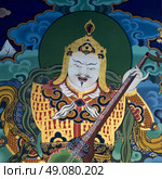 Mural on wall, Rinpung Dzong, Paro District, Bhutan. Стоковое фото, агентство Ingram Publishing / Фотобанк Лори