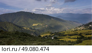 Aerial view of terraced field, Thimphu, Bhutan. Стоковое фото, агентство Ingram Publishing / Фотобанк Лори