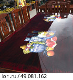 Luxury dining table in a restaurant, Arcos de San Miguel, San Miguel de Allende, Guanajuato, Mexico. Стоковое фото, агентство Ingram Publishing / Фотобанк Лори