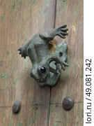 Close-up of Frog shaped doorknob, Zona Centro, San Miguel de Allende, Guanajuato, Mexico. Стоковое фото, агентство Ingram Publishing / Фотобанк Лори