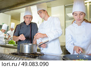 Chef working with trainees. Стоковое фото, агентство Ingram Publishing / Фотобанк Лори