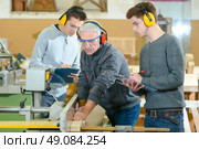 Woodwork apprenticeship. Стоковое фото, агентство Ingram Publishing / Фотобанк Лори
