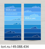 Rainbow colored. Rainbow colored sky with clouds. Vector illustration for background. Стоковая иллюстрация, агентство Ingram Publishing / Фотобанк Лори