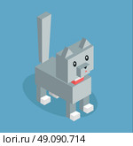 Pets cat icon isometric 3d design. Pet and cat, silver cat, animal cat, cat of pets, puppy animal, kitten character, nature domestic pets, fauna cat animal, cat vector illustration. Isolated 3d cat. Стоковая иллюстрация, агентство Ingram Publishing / Фотобанк Лори