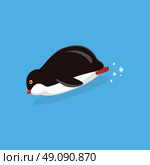 Animal penguin design flat. Bird penguin vector, cartoon polar animal winter isolated, wild penguin character illustration. Стоковая иллюстрация, агентство Ingram Publishing / Фотобанк Лори