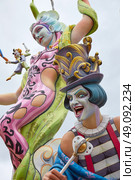 Fallas fest popular figures will burn in March 19 th night yearly. Стоковое фото, агентство Ingram Publishing / Фотобанк Лори