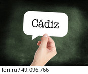 Cadiz written in a speech bubble. Стоковое фото, агентство Ingram Publishing / Фотобанк Лори