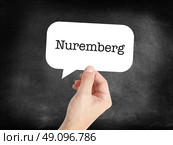 Nuremberg written on a speechbubble. Стоковое фото, агентство Ingram Publishing / Фотобанк Лори