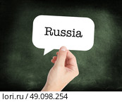 Russia written on a speechbubble. Стоковое фото, агентство Ingram Publishing / Фотобанк Лори