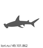 Hammerhead Shark Icon. Hammerhead shark icon isolated on white background. Vector illustration. Стоковая иллюстрация, агентство Ingram Publishing / Фотобанк Лори