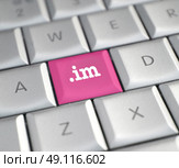 The .im domain name on a keyboard key. Стоковое фото, агентство Ingram Publishing / Фотобанк Лори