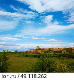 Zamora skyline in Spain by the via de la Plata pilgrims way. Стоковое фото, агентство Ingram Publishing / Фотобанк Лори