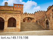Caceres Arco de la Estrella Star arch in Spain entrance to monumental city. Стоковое фото, агентство Ingram Publishing / Фотобанк Лори