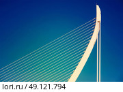 White Abstract Bridge Structure On Sky. Стоковое фото, агентство Ingram Publishing / Фотобанк Лори