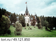 Neo-Renaissance Peles Castle Built In 1873 In Carpathian Mountains. Стоковое фото, агентство Ingram Publishing / Фотобанк Лори