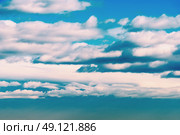 White Soft Clouds On Blue Turquoise Sky. Стоковое фото, агентство Ingram Publishing / Фотобанк Лори
