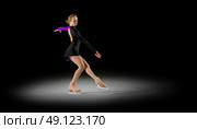 Young girl figure skater (half-isolated version) Стоковое фото, агентство Ingram Publishing / Фотобанк Лори