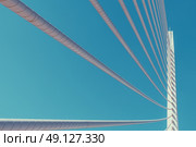 White Abstract Bridge Structure On Sky. Стоковое фото, агентство Ingram Publishing / Фотобанк Лори