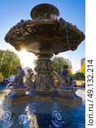 Alameda Albereda fountain of 1878 in Valencia of Spain. Стоковое фото, агентство Ingram Publishing / Фотобанк Лори