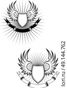 Heraldic elements. Стоковая иллюстрация, иллюстратор VectorTradition / Фотобанк Лори