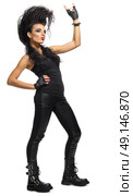Young woman rock musician isolated. Стоковое фото, агентство Ingram Publishing / Фотобанк Лори