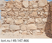  Wall of Herods castle in fortress Masada, Israel. Стоковое фото, агентство Ingram Publishing / Фотобанк Лори