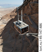  funicular in fortress Masada, Israel. Стоковое фото, агентство Ingram Publishing / Фотобанк Лори