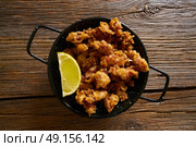Puntilla Tapas fried little breaded squid of spain. Стоковое фото, агентство Ingram Publishing / Фотобанк Лори