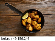 Tapas Adobo fried fish andalusian tapa from spain. Стоковое фото, агентство Ingram Publishing / Фотобанк Лори