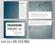 DNA and neurons molecule structure. Medicine, science, technology concept. Scalable graphic. Set of business templates for presentation slides. Easy editable abstract vector layouts in flat design.. Set of business templates for presentation slides. Easy editable abstract vector layouts in flat design. DNA and neurons molecule structure. Medicine, science, technology concept. Scalable graphic. Стоковая иллюстрация, агентство Ingram Publishing / Фотобанк Лори