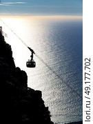 in south africa coastline cape town funicular and  the sunrise sun. Стоковое фото, агентство Ingram Publishing / Фотобанк Лори