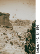 from high  the antique site of petra in jordan the beautiful wonder of the world. Стоковое фото, агентство Ingram Publishing / Фотобанк Лори