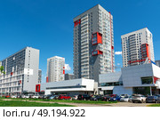 Жилые дома строятся в центральной части города. Редакционное фото, фотограф Александр Бушков / Фотобанк Лори