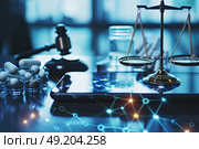 Medical healthcare pharmacy compliance law and regulation, rules and rights on prescription drugs for eligible patients. Стоковое AI-изображение, AI-художник Anastasy Yarmolovich / Фотобанк Лори