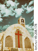 in amman jordan the chatolic church and the cross for religion. Стоковое фото, агентство Ingram Publishing / Фотобанк Лори