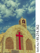 in amman jordan the chatolic church and the cross for religion. Стоковое фото, агентство Ingram Publishing / Фотобанк Лори