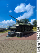 Танк Т-34, "Линия Сталина", Республика Беларусь (2024 год). Редакционное фото, фотограф Ирина / Фотобанк Лори