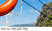 blur  in  philippines   a buoy in boat neat the pacific ocean bokeh and mountain background. Стоковое фото, агентство Ingram Publishing / Фотобанк Лори