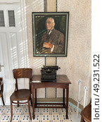 Portrait of Meir Dizengoff, the first mayor of Tel Aviv-Yafo in the City Museum, formerly the municipality building. Редакционное фото, фотограф Irina Opachevsky / Фотобанк Лори
