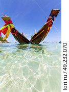 thailand  in  kho tao bay asia isle blue clean water    pirogue   and south china sea . Стоковое фото, агентство Ingram Publishing / Фотобанк Лори