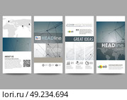 Flyers set, modern banners. Business templates. Cover design template, abstract vector layouts. DNA and neurons molecule structure. Medicine, science, technology concept. Scalable graphic.. Flyers set, modern banners. Business templates. Cover design template, easy editable abstract vector layouts. DNA and neurons molecule structure. Medicine, science, technology concept. Scalable graphic. Стоковая иллюстрация, агентство Ingram Publishing / Фотобанк Лори