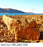 in   valley  morocco            africa the atlas dry mountain ground isolated hill . Стоковое фото, агентство Ingram Publishing / Фотобанк Лори