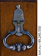 a silvery knocker in door la boca  buenos aires argentina. Стоковое фото, агентство Ingram Publishing / Фотобанк Лори
