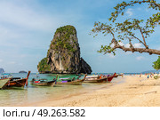 Ao Phra Nang Beach, Ao Nang, Krabi Thailand (2014 год). Стоковое фото, фотограф Татьяна  Бральнина / Фотобанк Лори