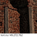 in italy   antique historical medieval decoration wall and window. Стоковое фото, агентство Ingram Publishing / Фотобанк Лори