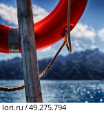 blur  in  philippines   a buoy in boat neat the pacific ocean bokeh and mountain background. Стоковое фото, агентство Ingram Publishing / Фотобанк Лори